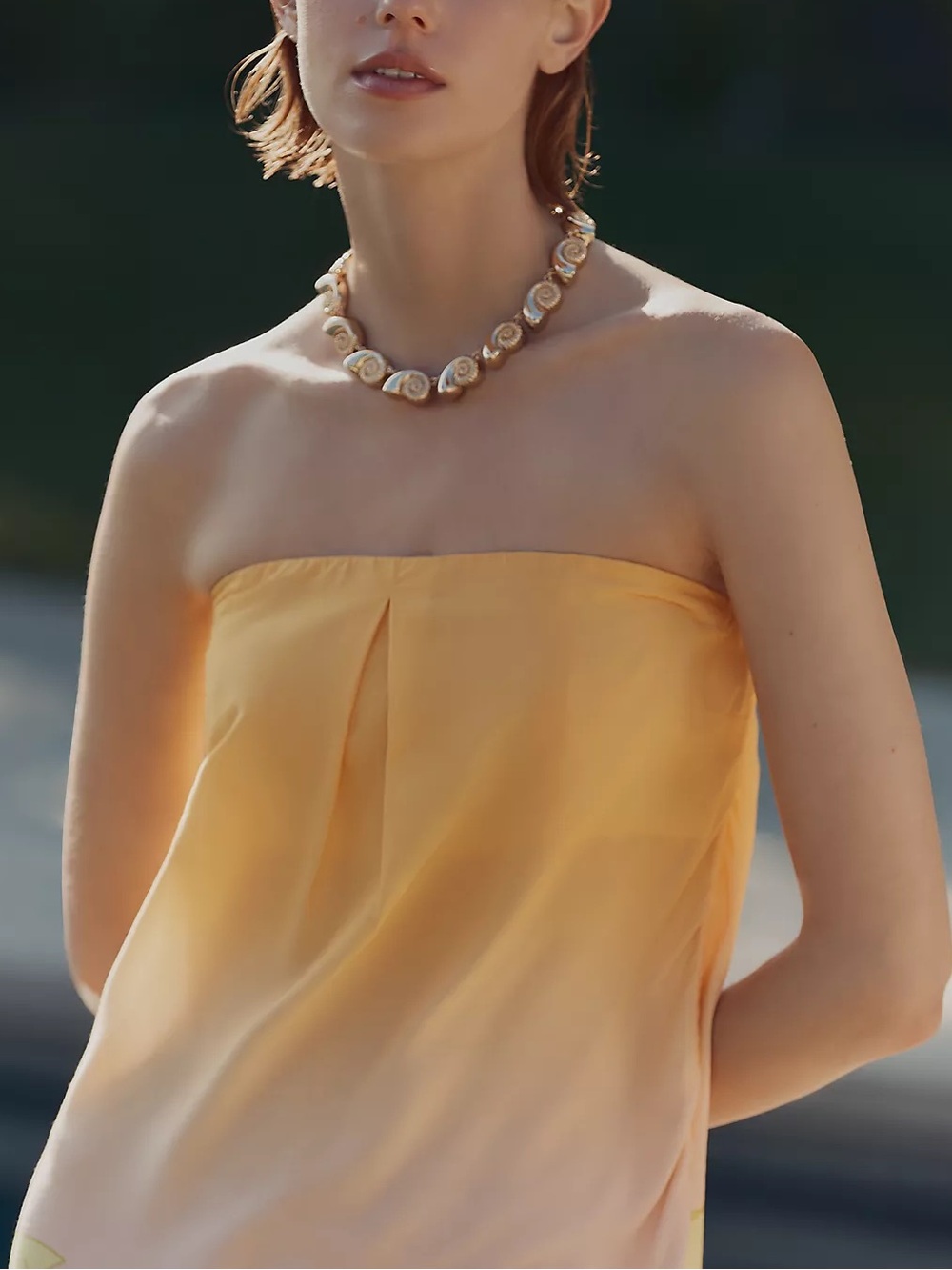 FARM Rio Yellow Ombre Strapless Maxi Dress with Tropical Print - Picture 3 of 6